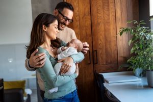 Family with baby